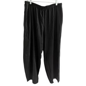 New Bryan Walker Womens Sz XL Olivier Pant Black Nylon Blend Flared Leg Pull On